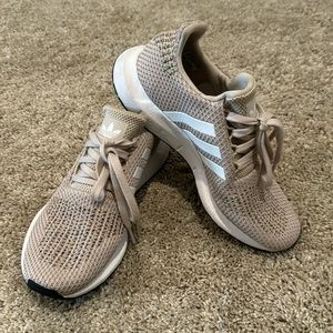 Lightly worn tan adidas sneakers size 7.5